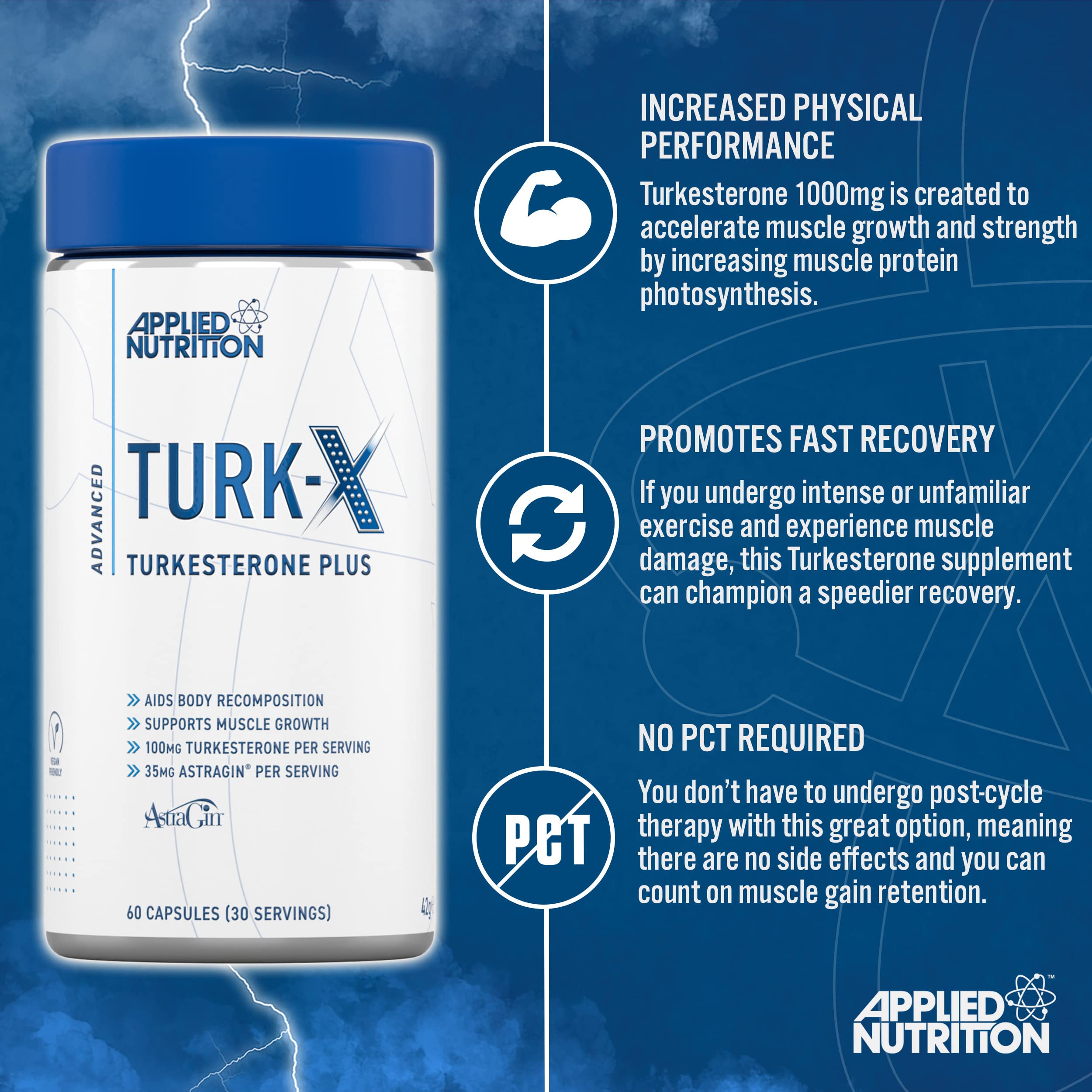 Applied Nutrition Turk X - 60 Caps - Testosterone Booster Capsules