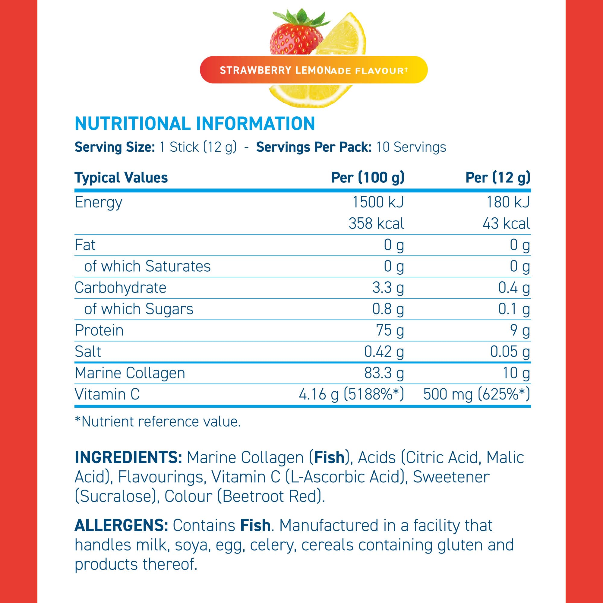 Applied Nutrition Marine Collagen Sticks - Halal