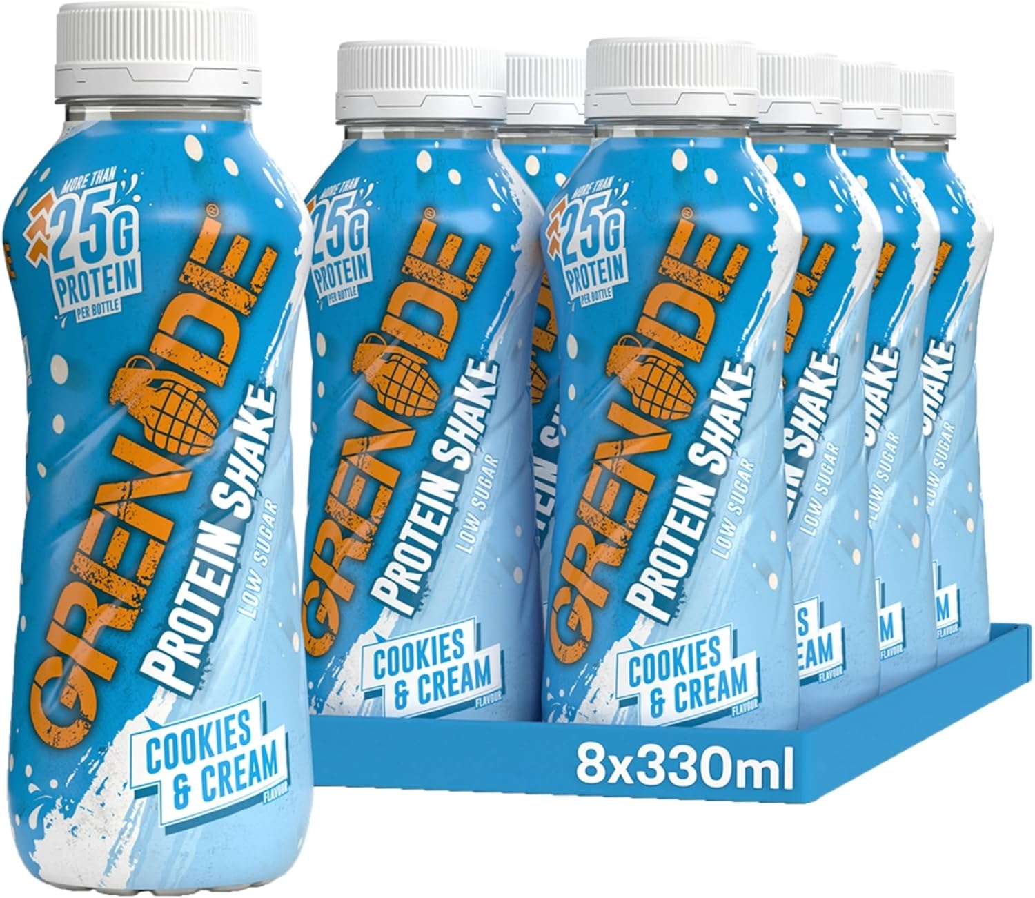 Grenade Protein Shake - 8x330ml / Cookies & Cream - Ready-To-Drinks