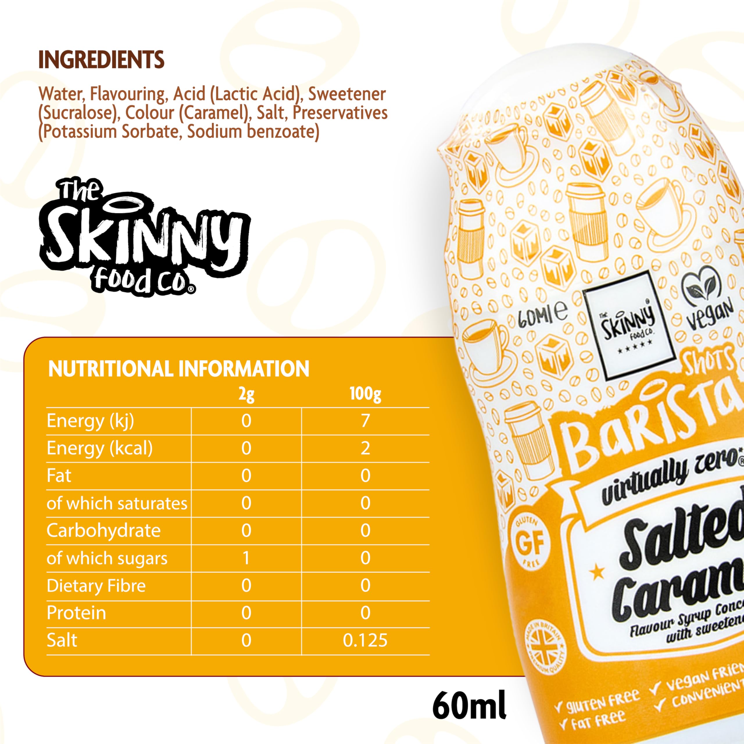 The Skinny Food Co Sugar Free Coffee Shots - Low Calorie Sauce