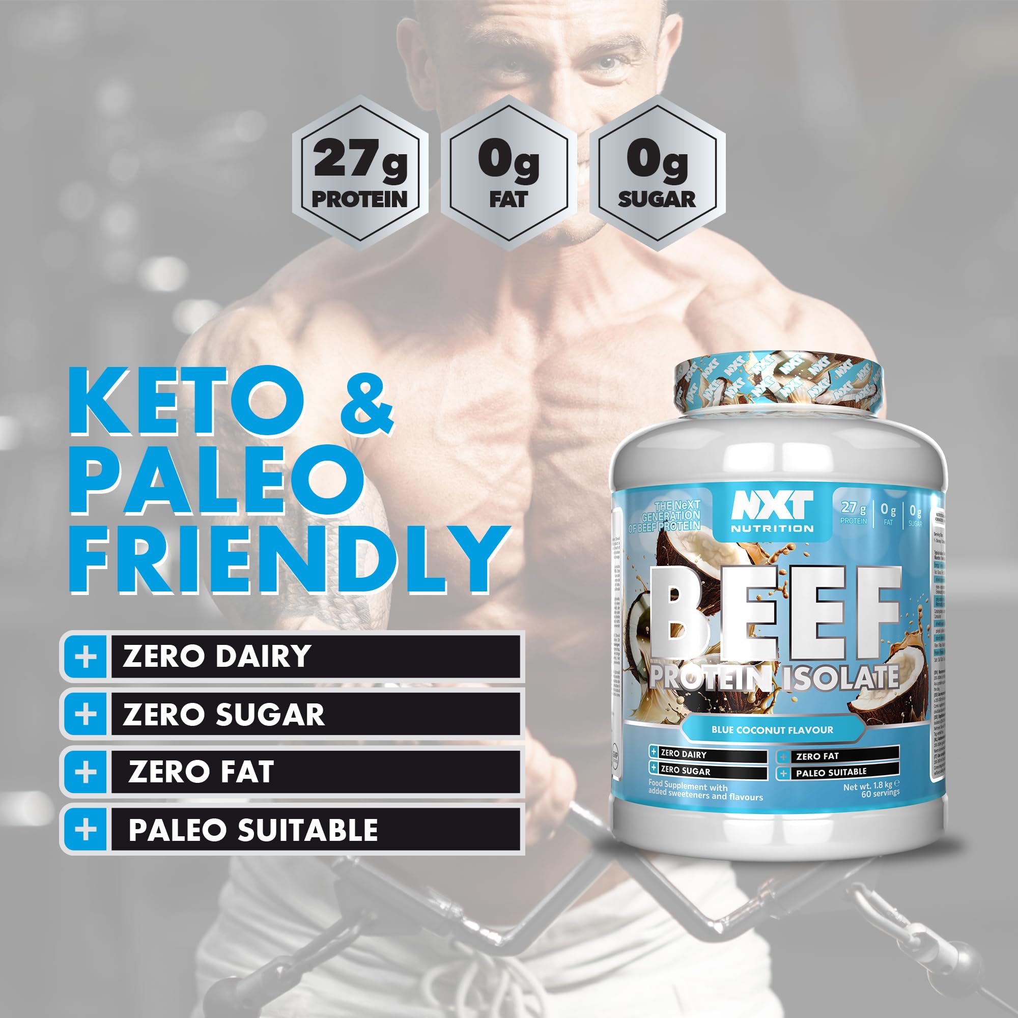 NXT Nutrition Beef Protein Isolate 1.8kg
