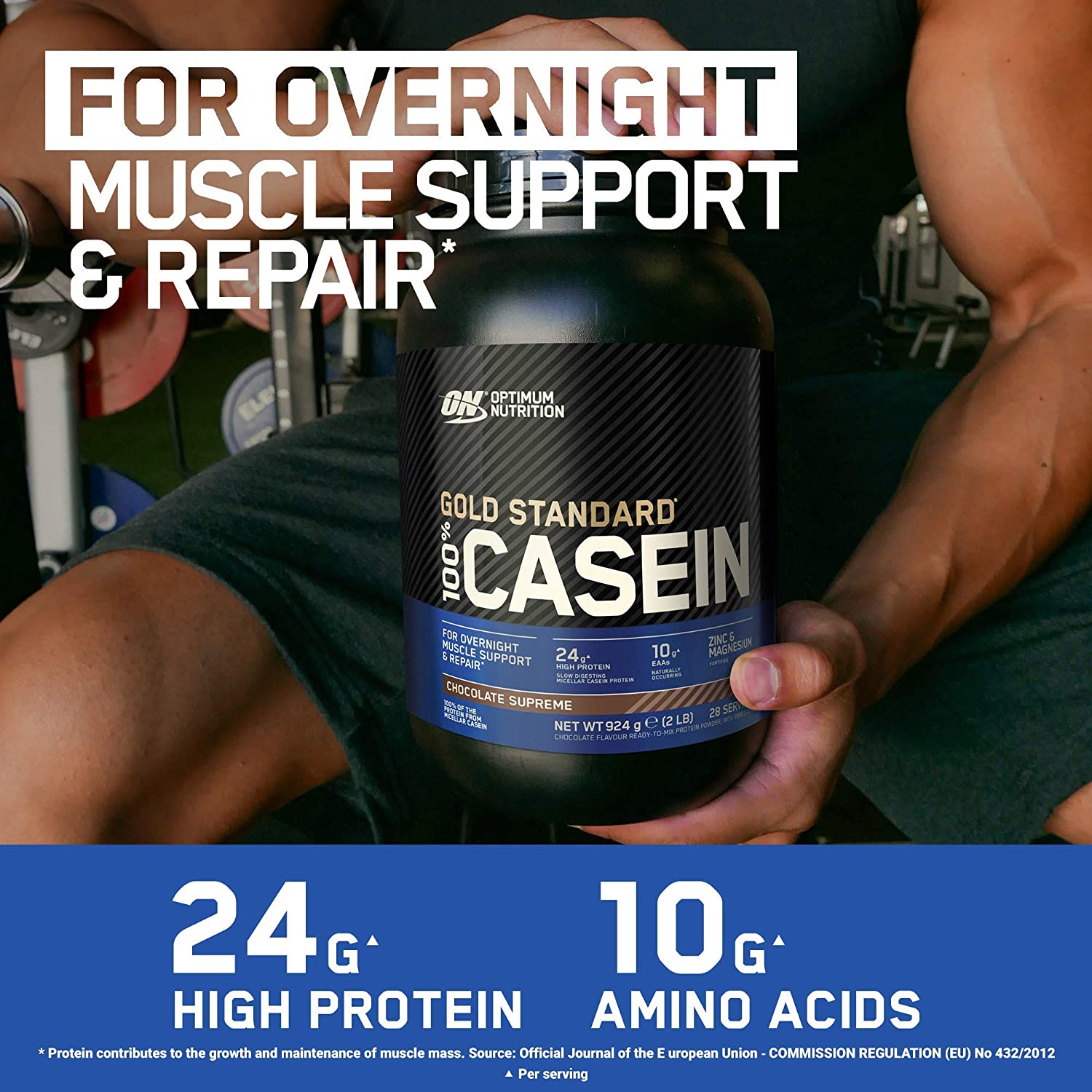 Optimum Nutrition Gold Standard 100% Casein Creamy - Micellar Casein Protein Powder