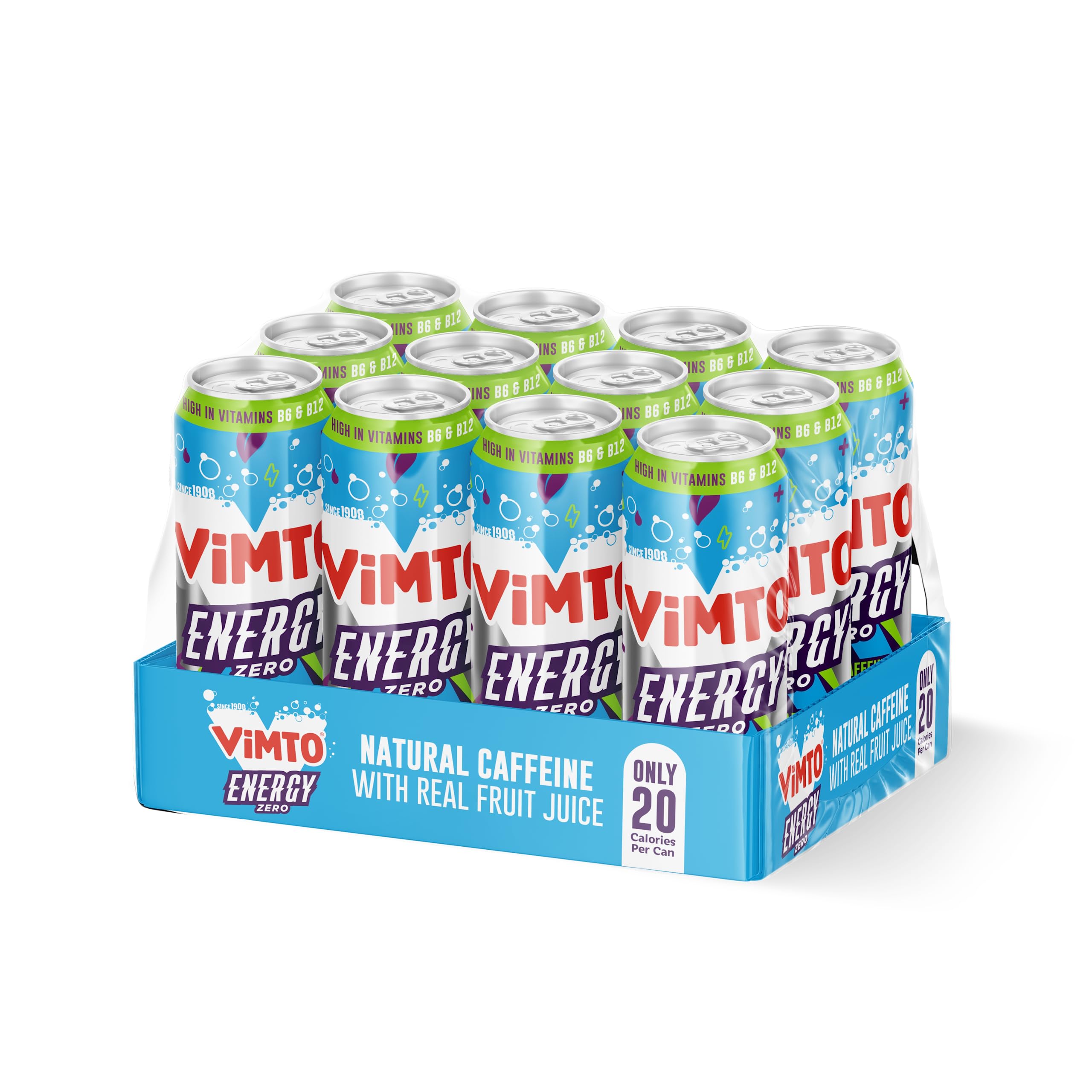 Vimto Energy No Added Sugar - 12x500ml - Energy Drinks
