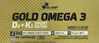 Olimp Sport Nutrition Gold Omega 3 D3 + K2 - 60 Caps - Omega Capsules