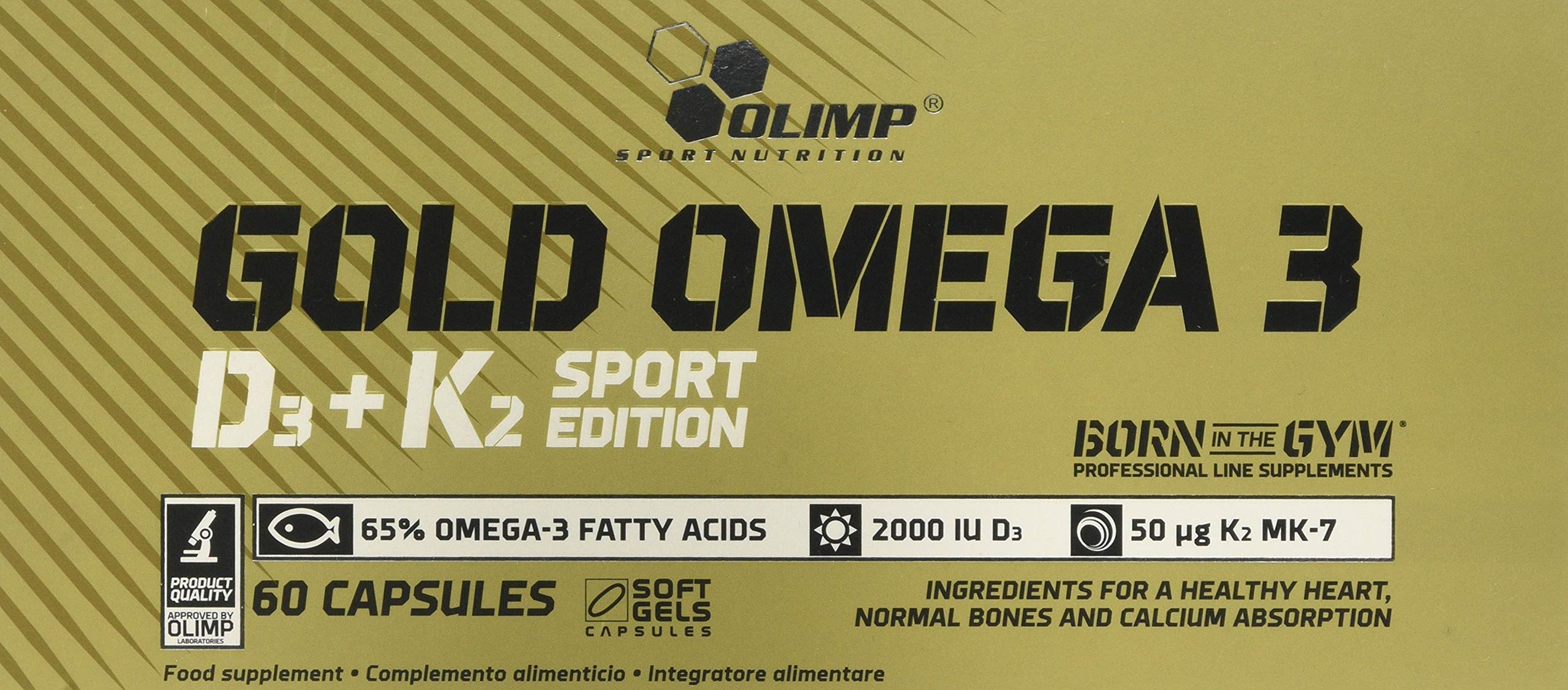 Olimp Sport Nutrition Gold Omega 3 D3 + K2 - 60 Caps - Omega Capsules