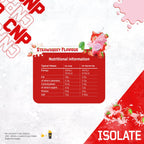 CNP Isolate whey protein isolate label showing nutritional info and essential amino acids