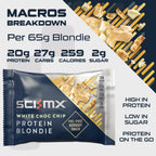 SCI-MX Blondie white chocolate chip protein blondie with oat flour for muscle recovery