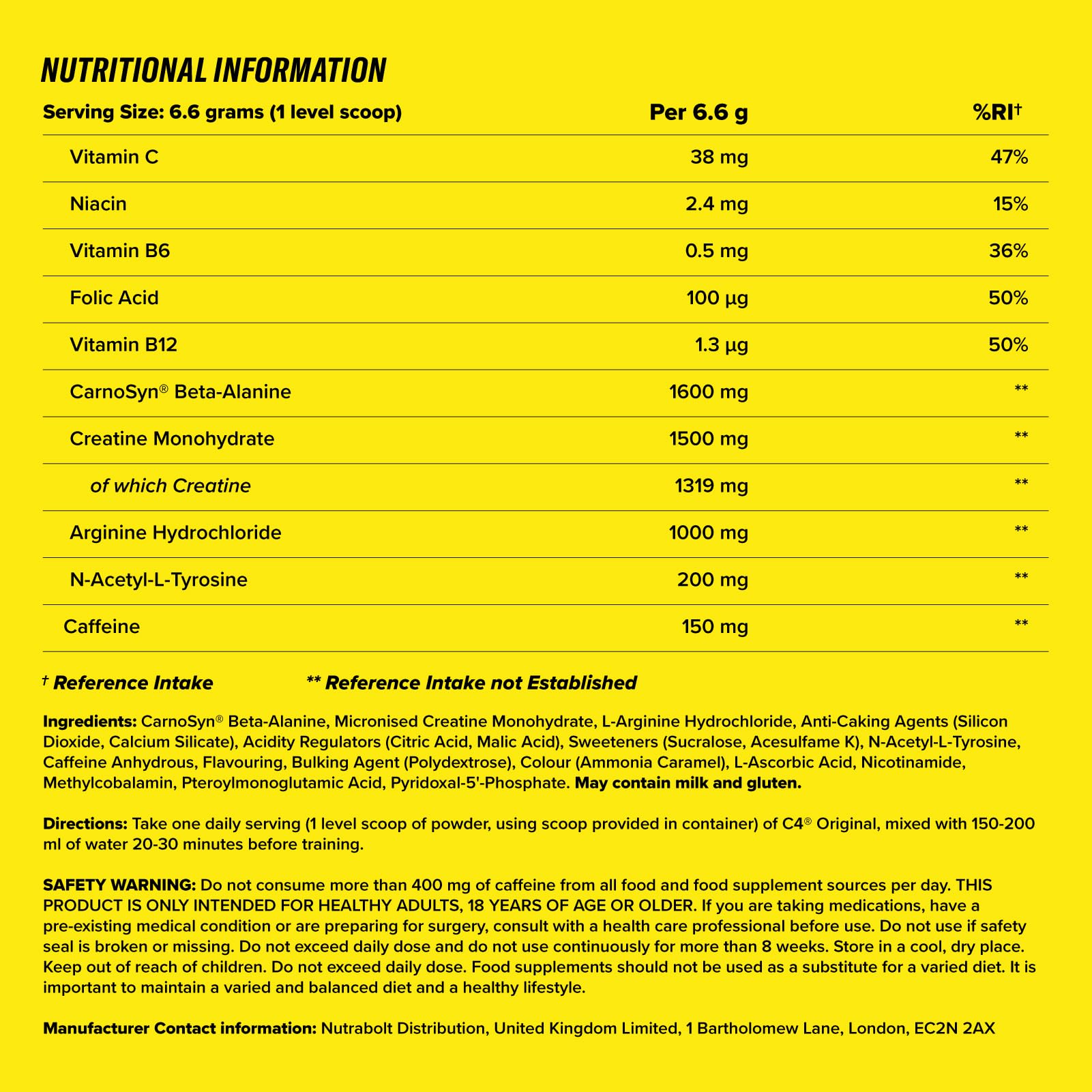 Cellucor C4 Original Pre-Workout - Pre-Workout Powder