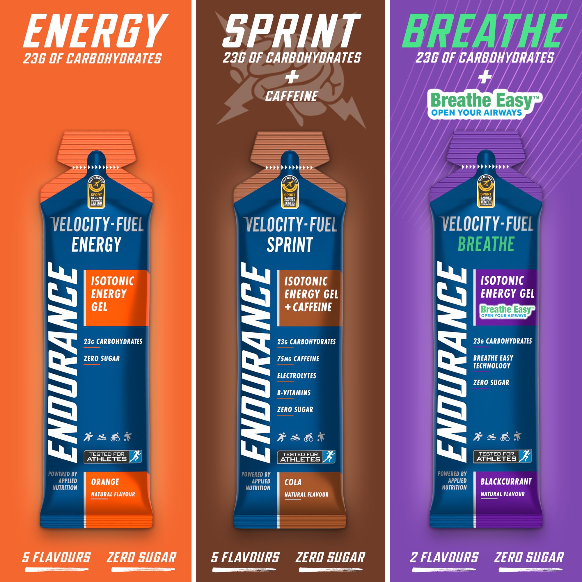 Applied Nutrition Endurance Velocity Sprint Gel - Energy Gels