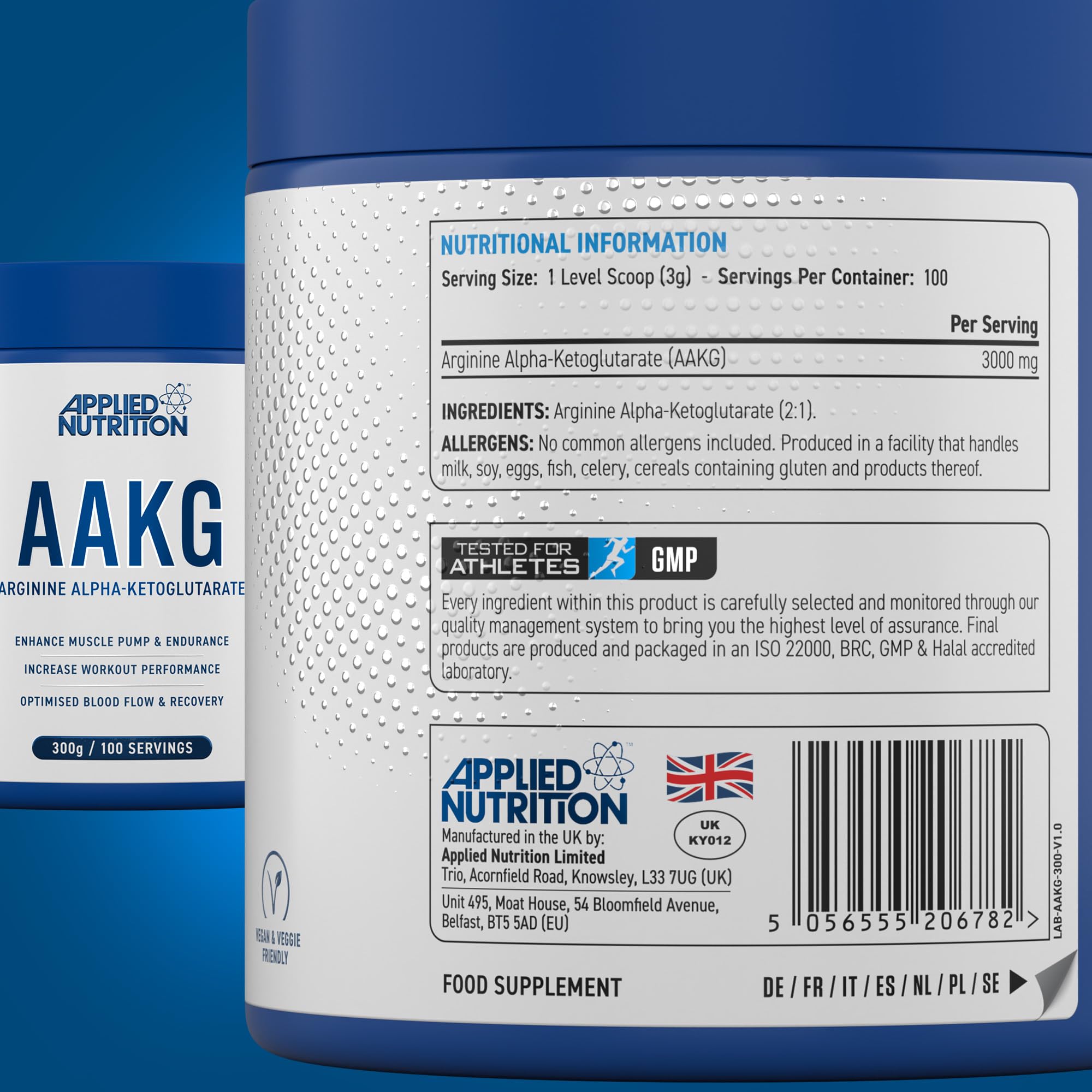 Applied Nutrition AAKG - 300g / Unflavoured - Arginine Alpha-Ketoglutarate Powder