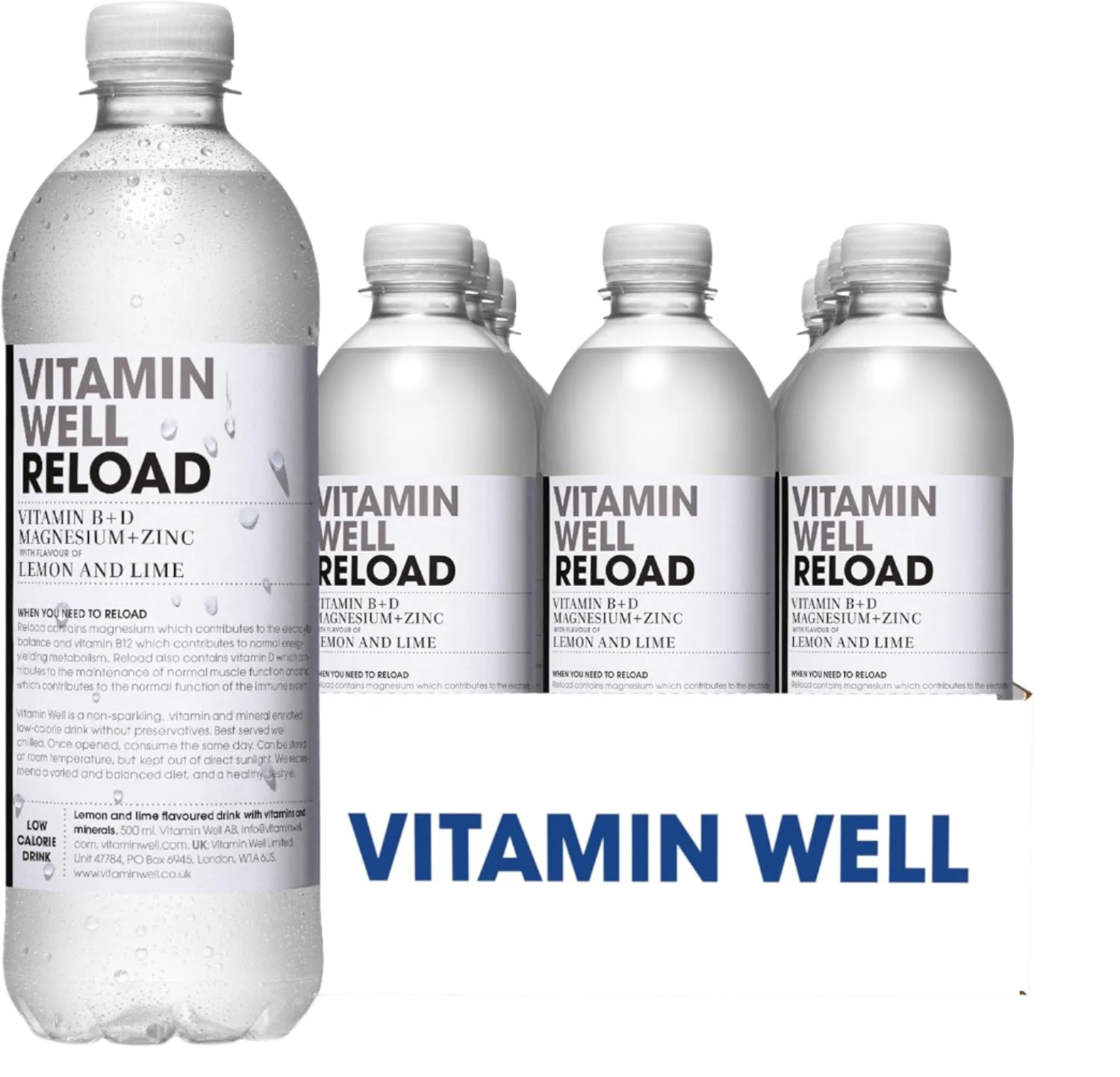 Vitamin Well Reload - 12x500ml / Lemon & Lime - Vitamin Ready-To-Drinks