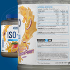 Applied Nutrition Iso-XP whey protein isolate with mango passion fruit flavor for easy mixing