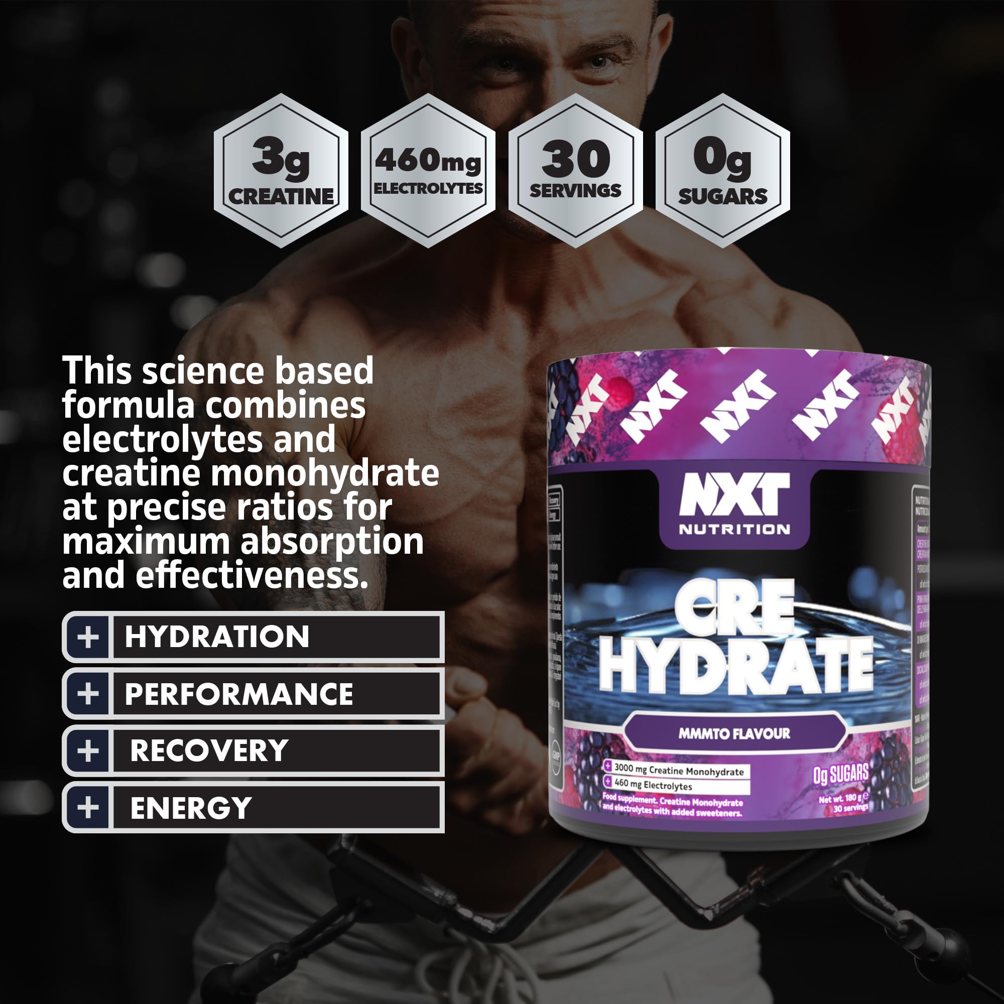 NXT Nutrition CRE Hydrate 180g
