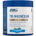 Blue raspberry nutrition tri-magnesium powder for restful sleep and muscle support