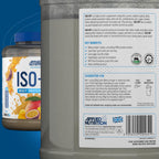 Applied Nutrition Iso-XP whey protein isolate with passion fruit and mango flavoring