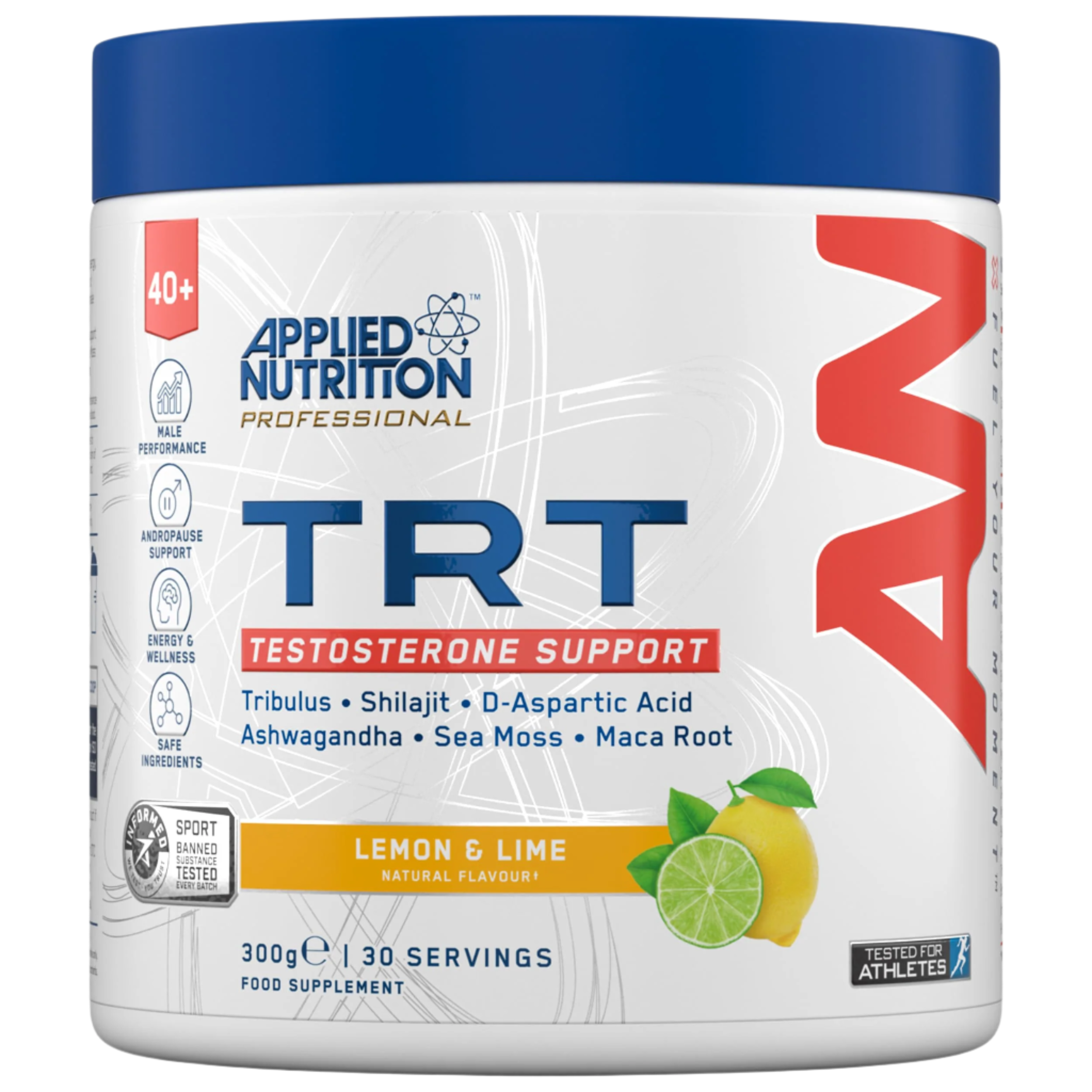 Applied Nutrition TRT (40 + RANGE) - 300g / Lemon & Lime - Testosterone Booster Powder