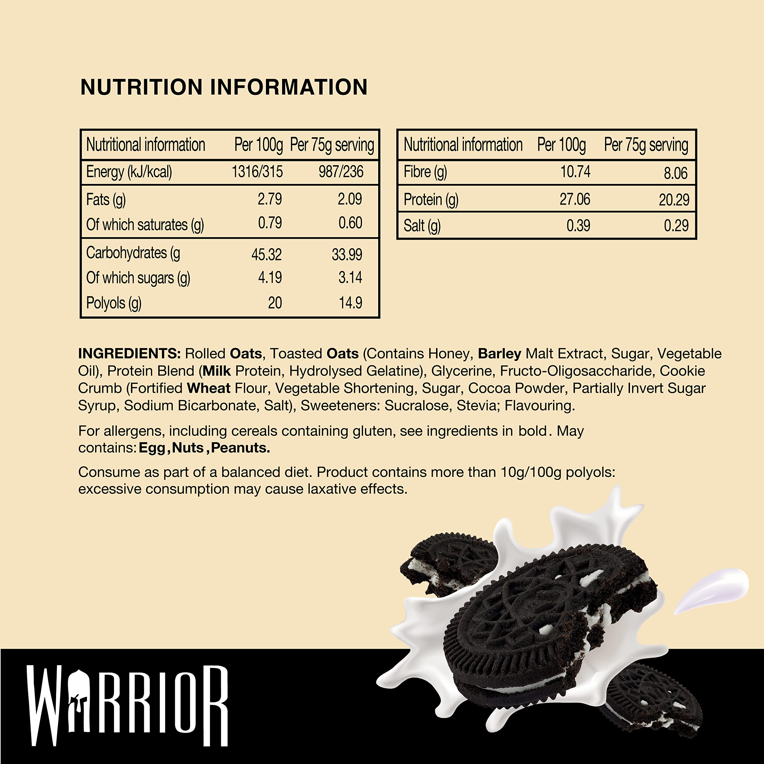 Warrior Raw Protein Flapjack - Protein Flapjacks
