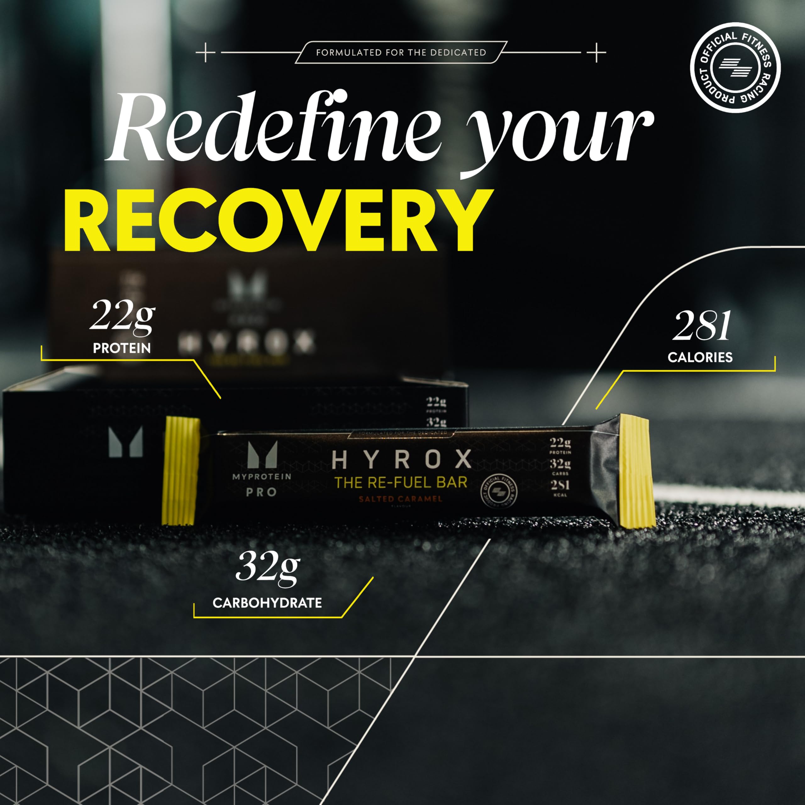 MyProtein THE Re-Fuel Bar (HYROX EDITION) - 12 x 80g / Salted Caramel - Protein Bars