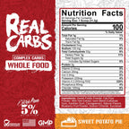 Rich Piana Real Carbs 1248g pouch with nutrition facts for Sweet Potato Pie flavor
