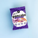 Delicious whipped protein pancake with blueberry filling made with whey protein from Go Fitness