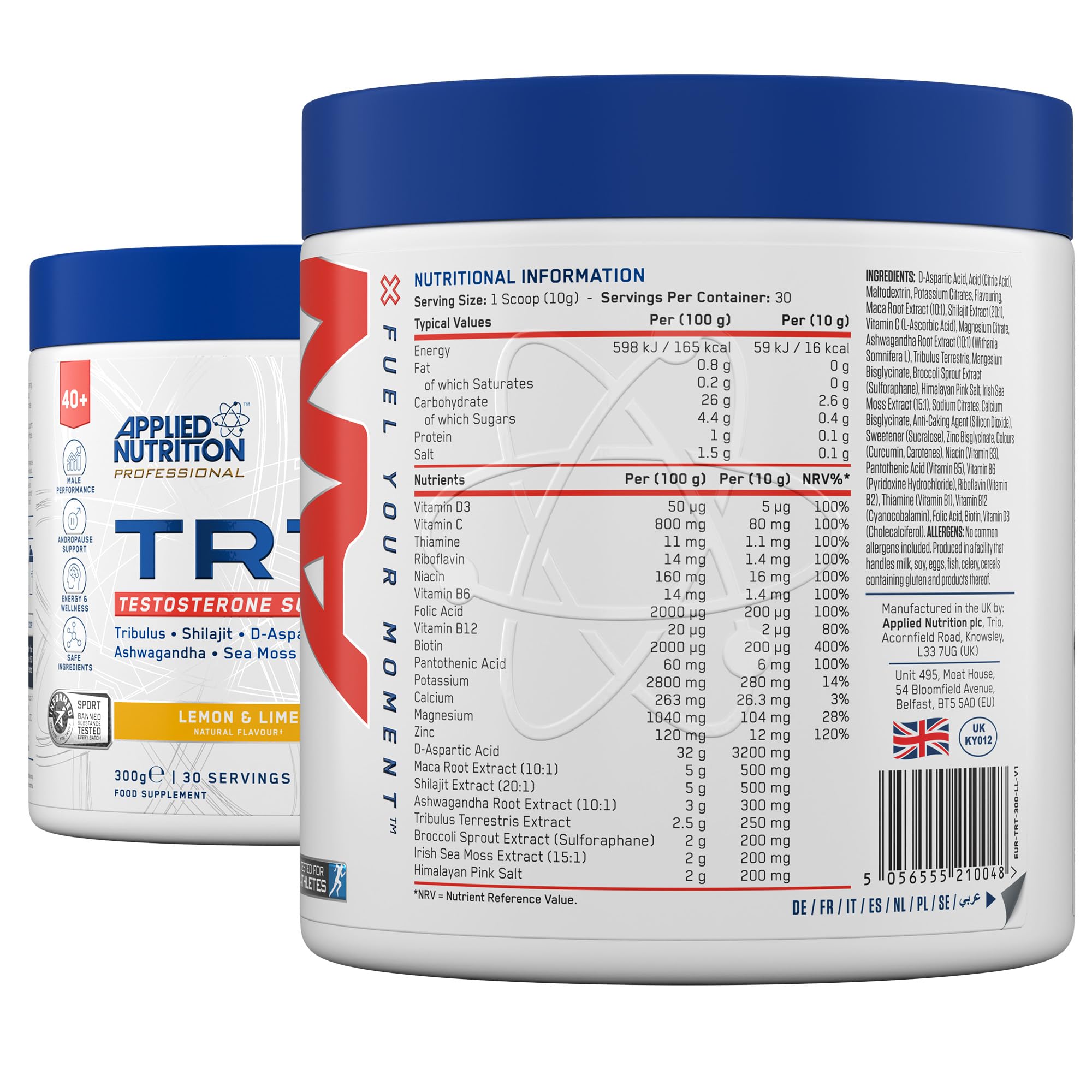 Applied Nutrition TRT (40 + RANGE) - Testosterone Booster Powder