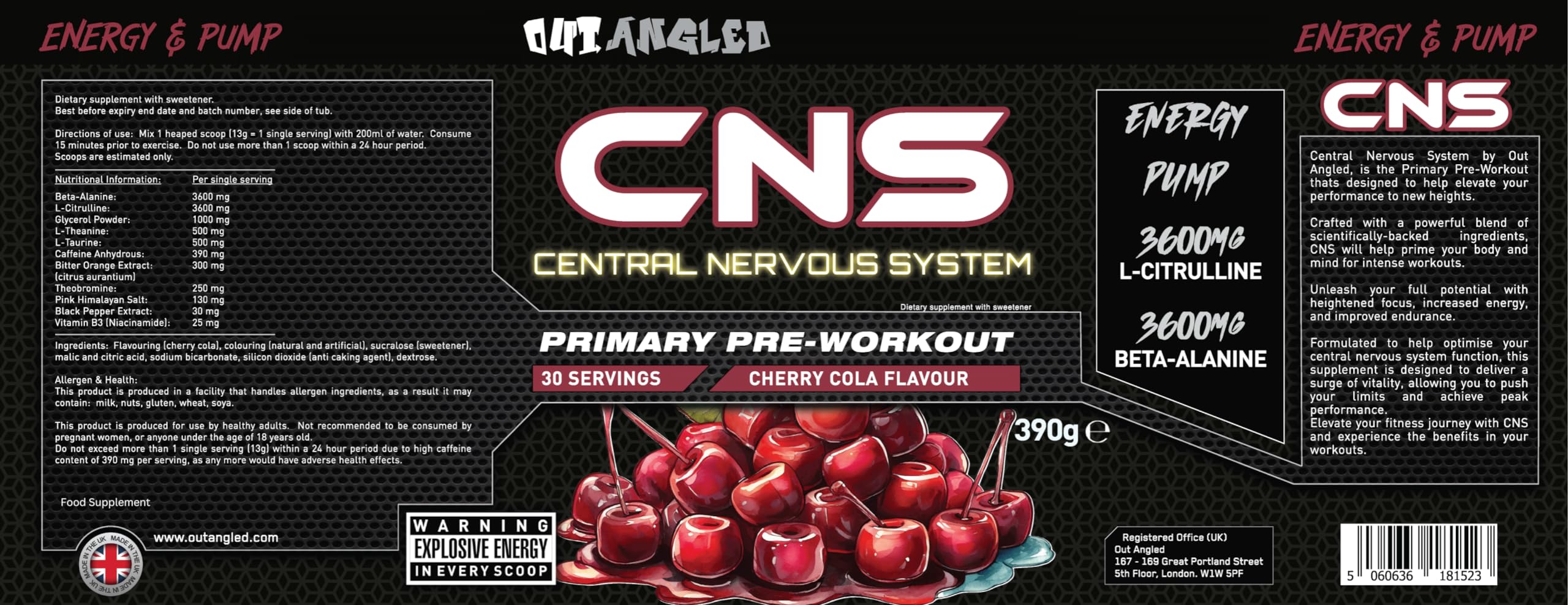 Outangled CNS - Pre-Workout Powder