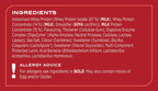Nutritional label for Reflex Nutrition Instant Whey Pro protein supplement