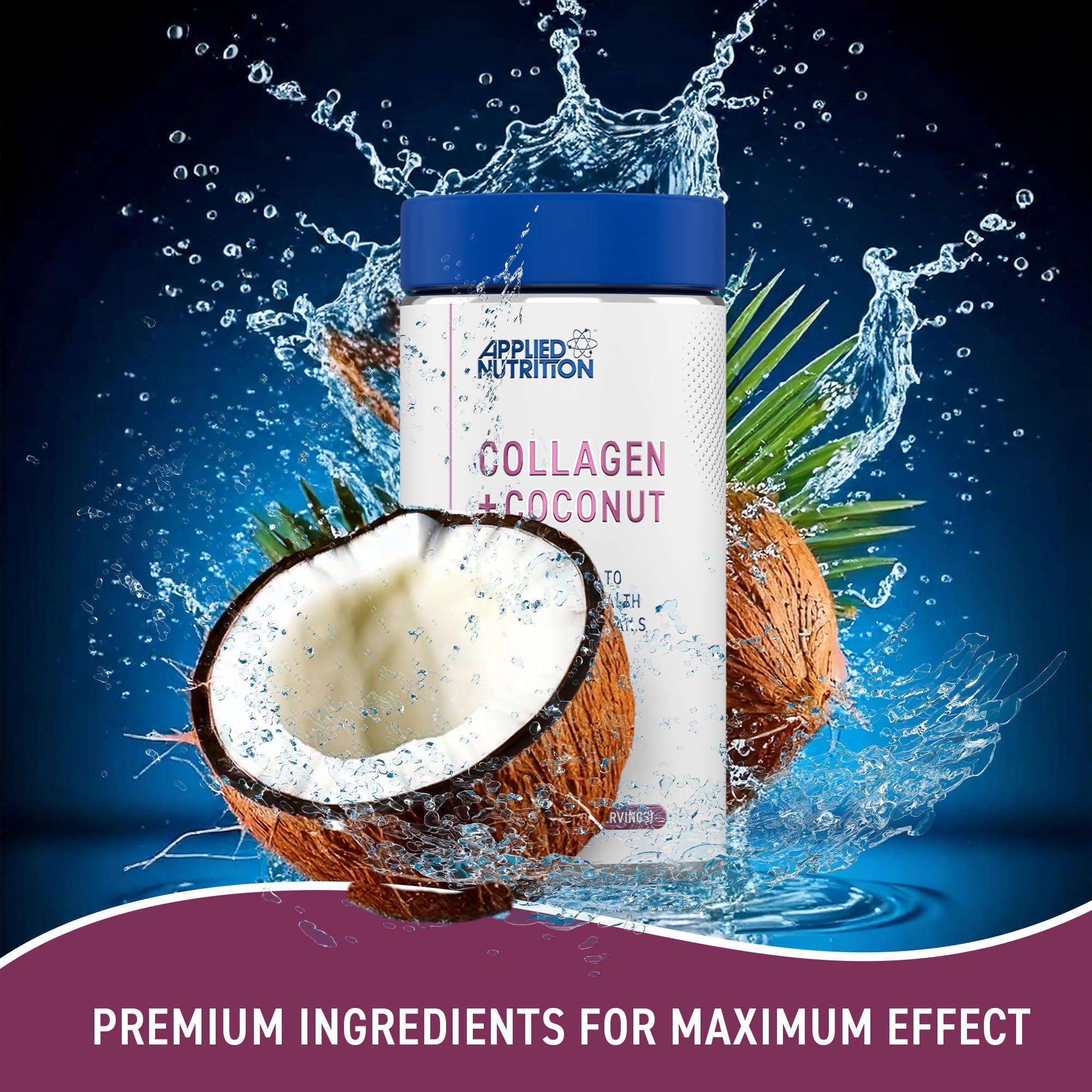 Applied Nutrition Collagen & Coconut - 180Caps / Unflavoured - Marine Collagen Capsules