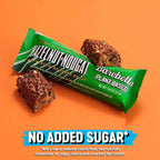 Barebells Vegan Protein Bar Hazelnut Nougat with broken pieces showing chocolate interior