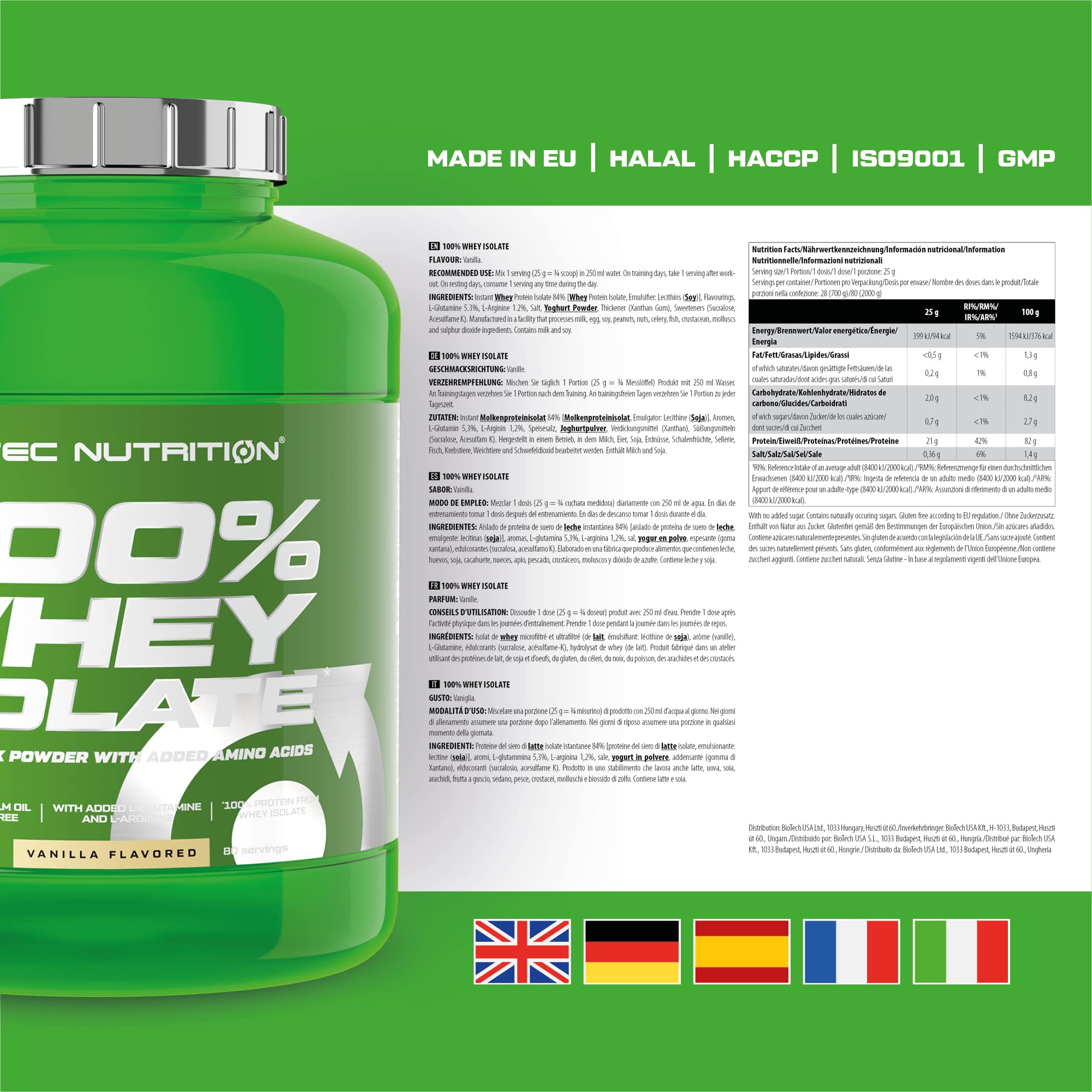 Scitec Nutrition 100% Whey Isolate