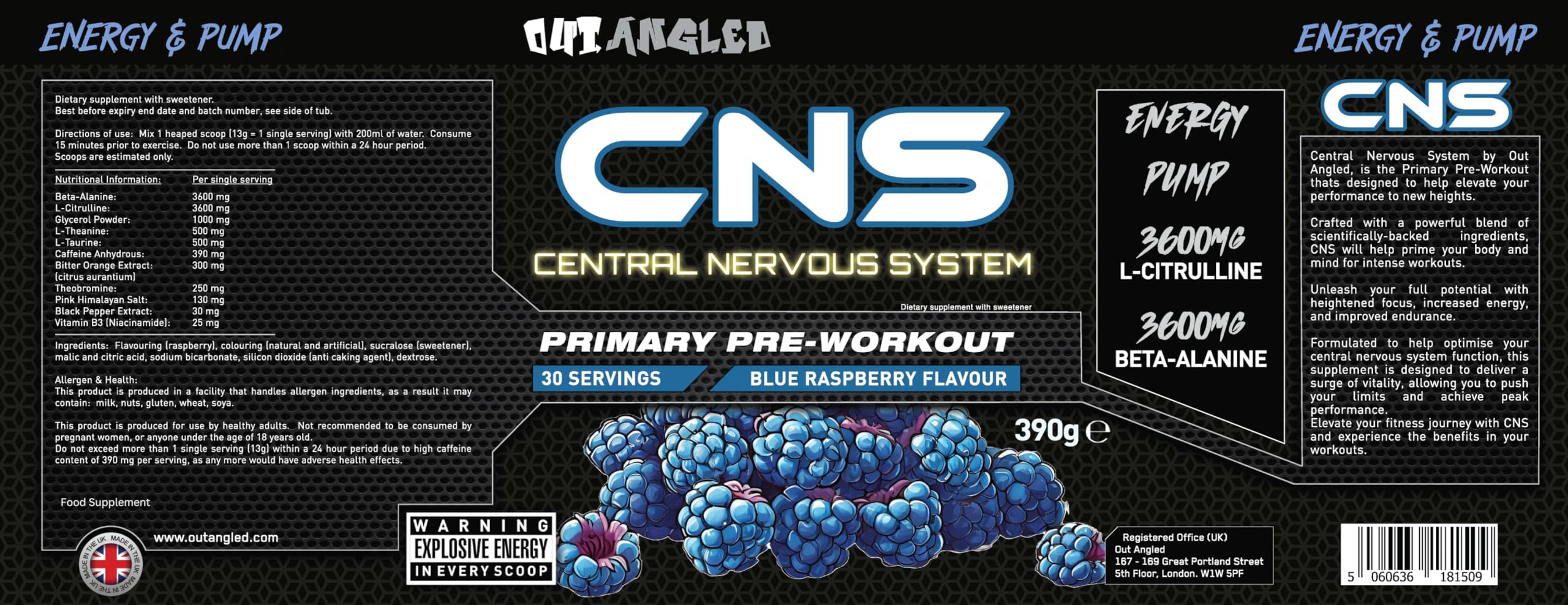 Outangled CNS - Pre-Workout Powder