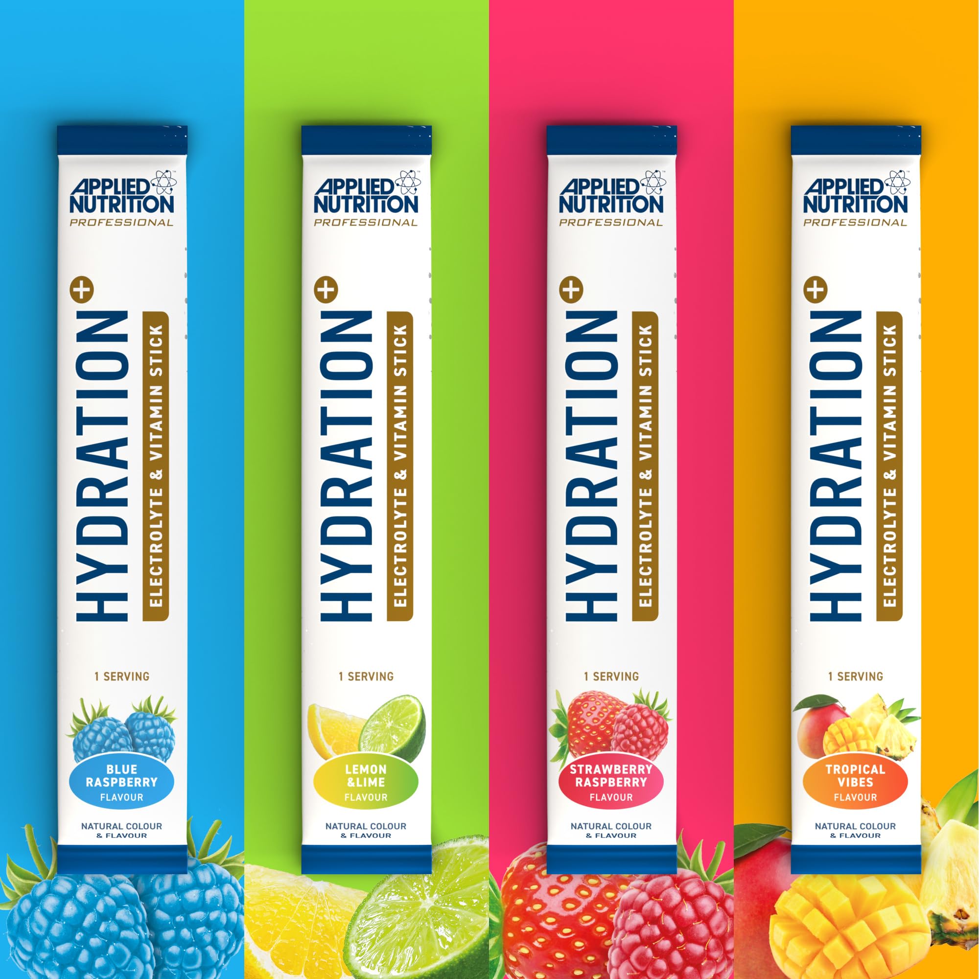 Applied Nutrition Hydration + Electrolyte & Vitamin Powder Sticks - British Brands