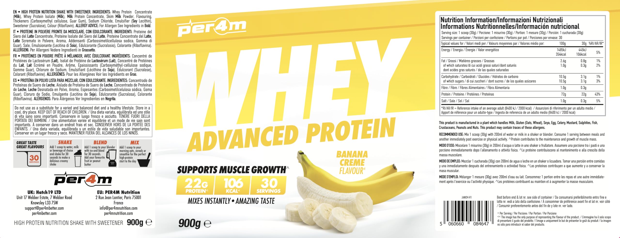 Per4m Advanced Whey Protein - Whey Protein Powder