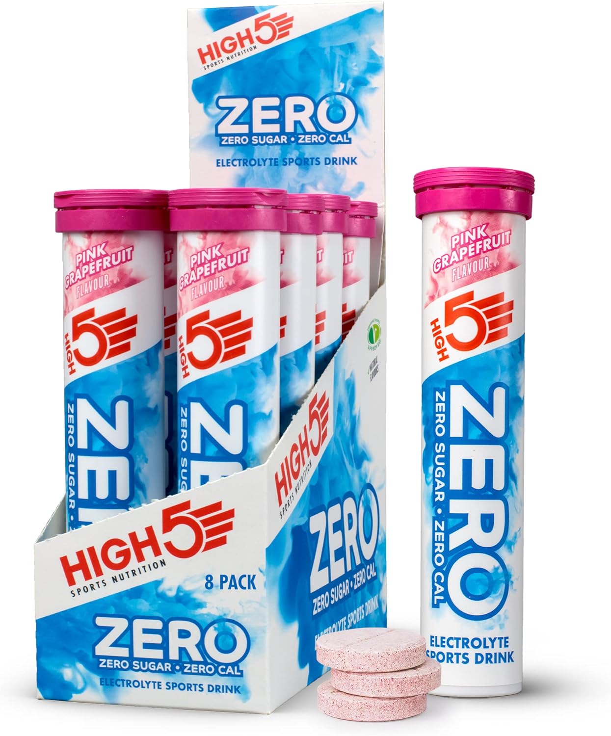 HIGH5 Zero - 8x20 Tabs / Pink Grapefruit - Hydration Tablets