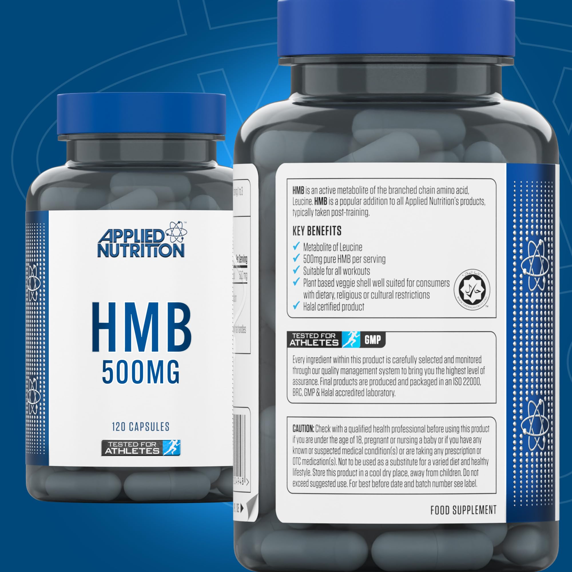 Applied Nutrition HMB 500MG plant-based veggie capsules for athletes with benefits and cautions