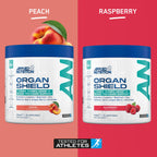 Two tubs of Applied Nutrition Organ Shield kidney health supplement with dandelion root and artichoke leaf