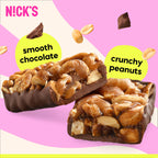 Nick’s Nut Bar with vegan nut and cocoa butter chocolate and peanut candy bars