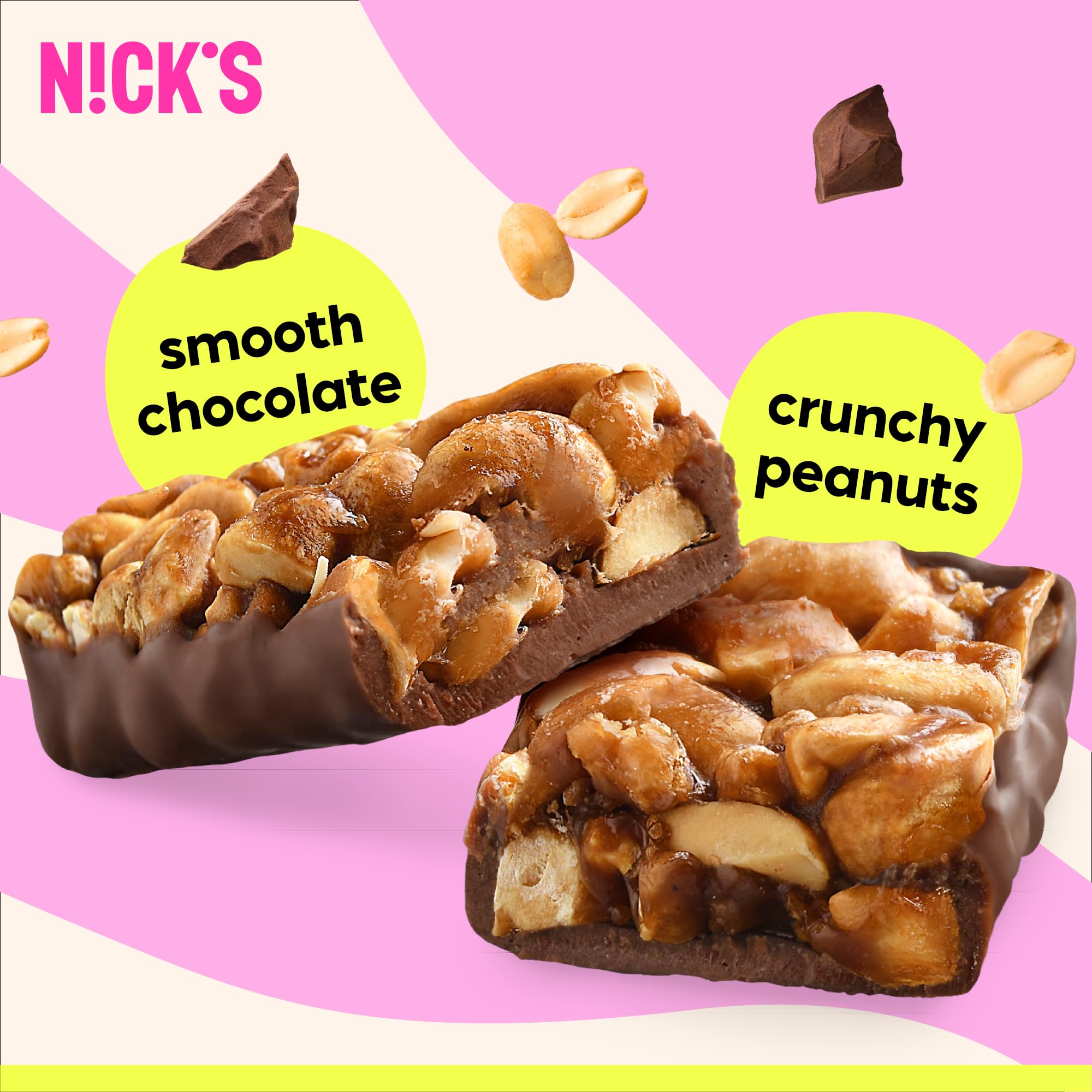 Nick’s Nut Bar with vegan nut and cocoa butter chocolate and peanut candy bars