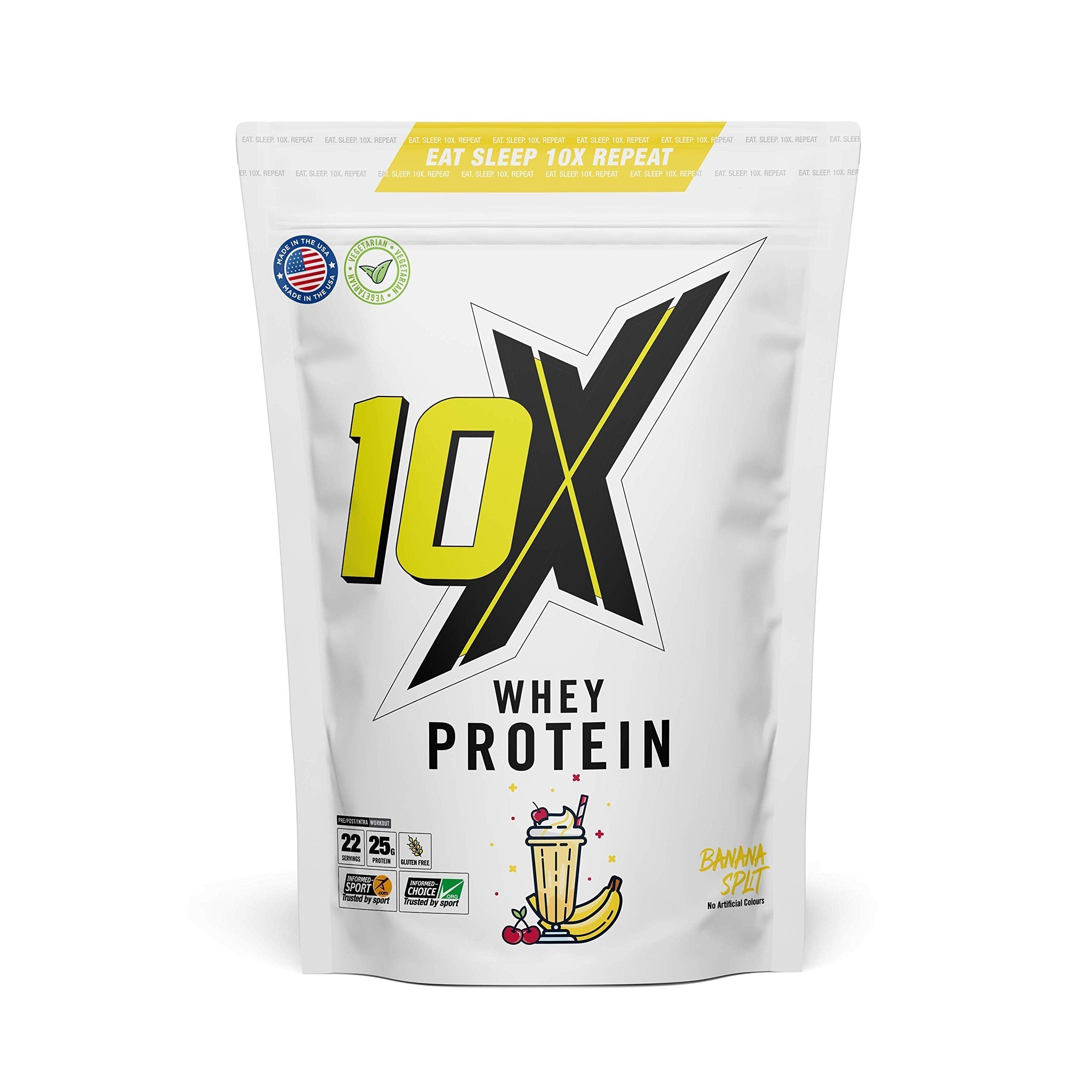 10X Athletic Whey Protein - 700g / Banana Split - Whey Protein Powder