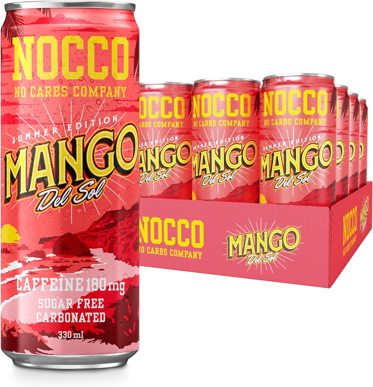 NOCCO BCAA - 12x330ml / Mango Del Sol - Amino Acids Ready-to-Drinks