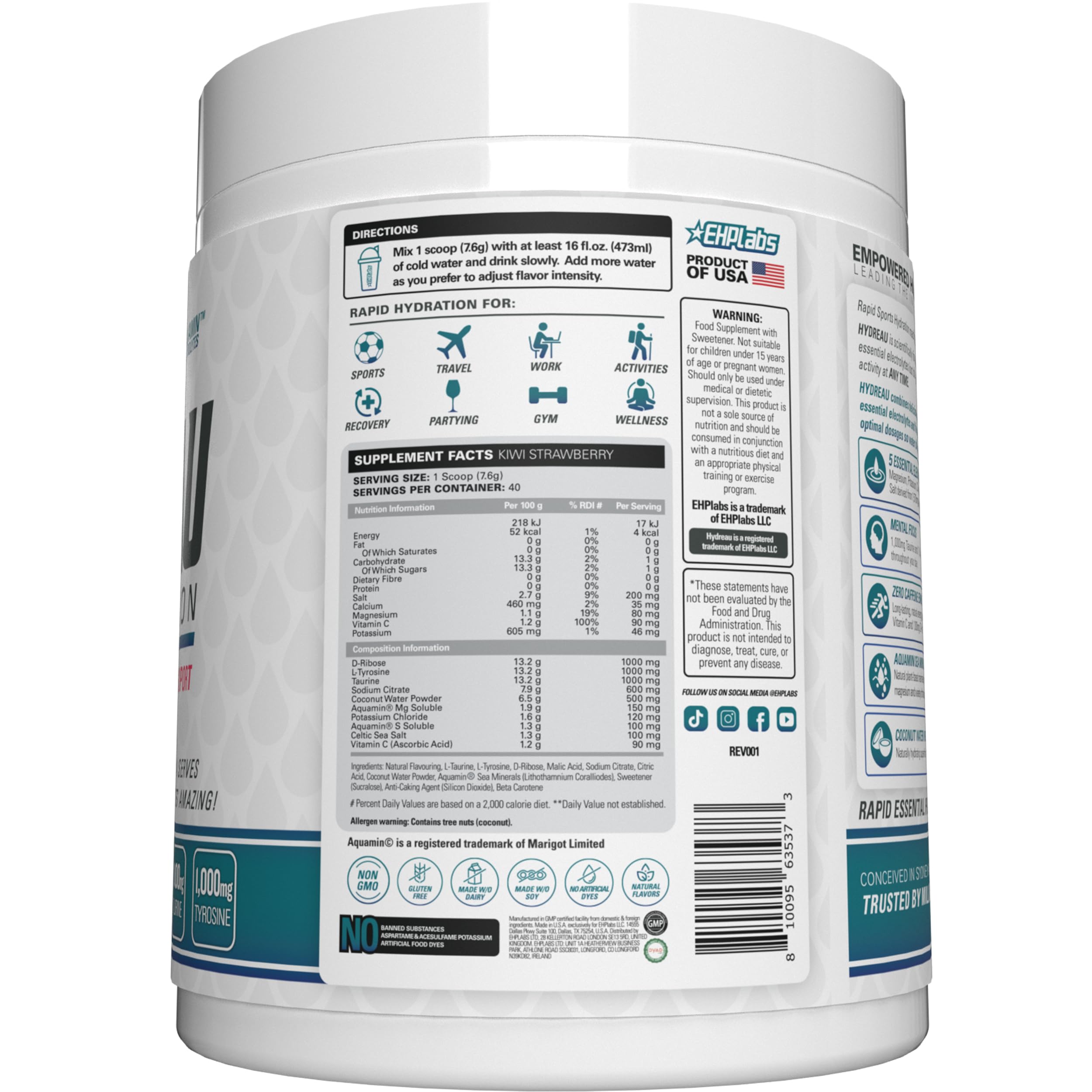 EHP Labs Hydreau - Hydration Powder