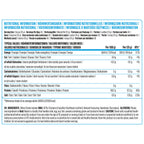 Applied Nutrition Iso-XP nutritional info label with whey protein isolate and easy mixing