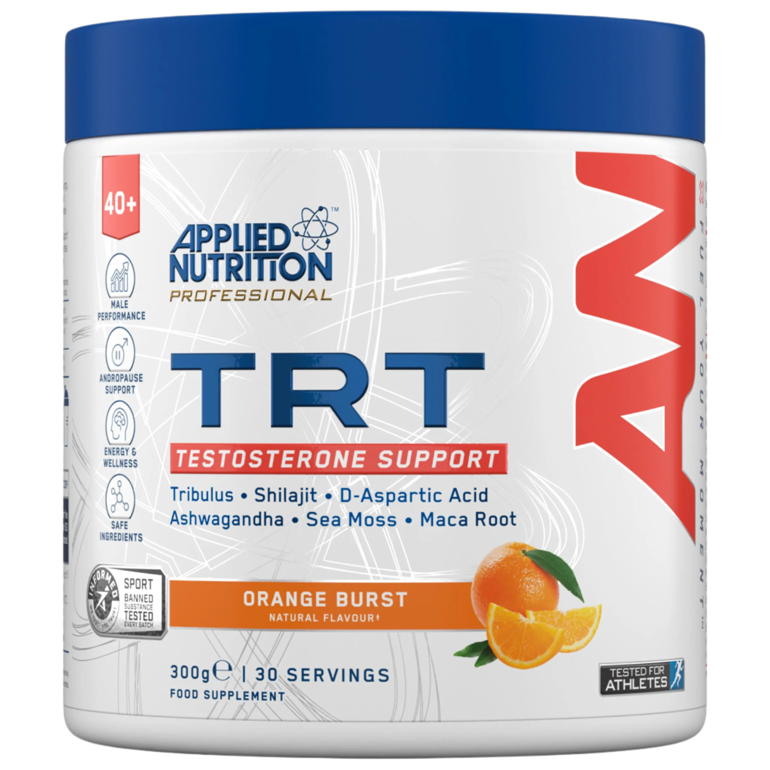 Applied Nutrition TRT (40 + RANGE) - 300g / Orange Burst - Testosterone Booster Powder