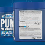 Blue Applied Nutrition Pump 3G Zero container with Icy Blue flavor, citrulline malate, vitamin B12