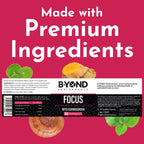 BYOND PERFORMANCE Focus Mushroom Capsules with ashwagandha for mental clarity