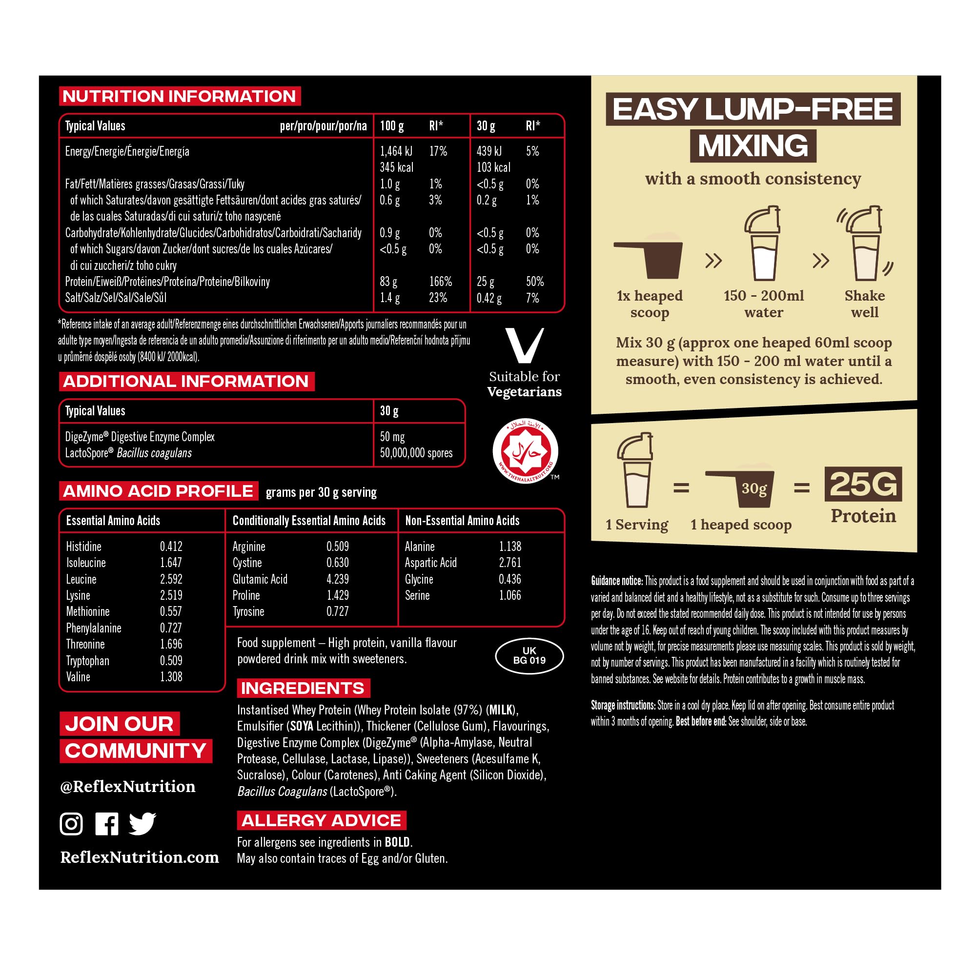 Reflex Nutrition Isolate Pro - Whey Proteins