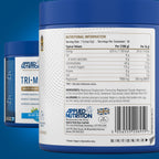 Blue Applied Nutrition Tri-Magnesium Powder container with nutrition info for restful sleep