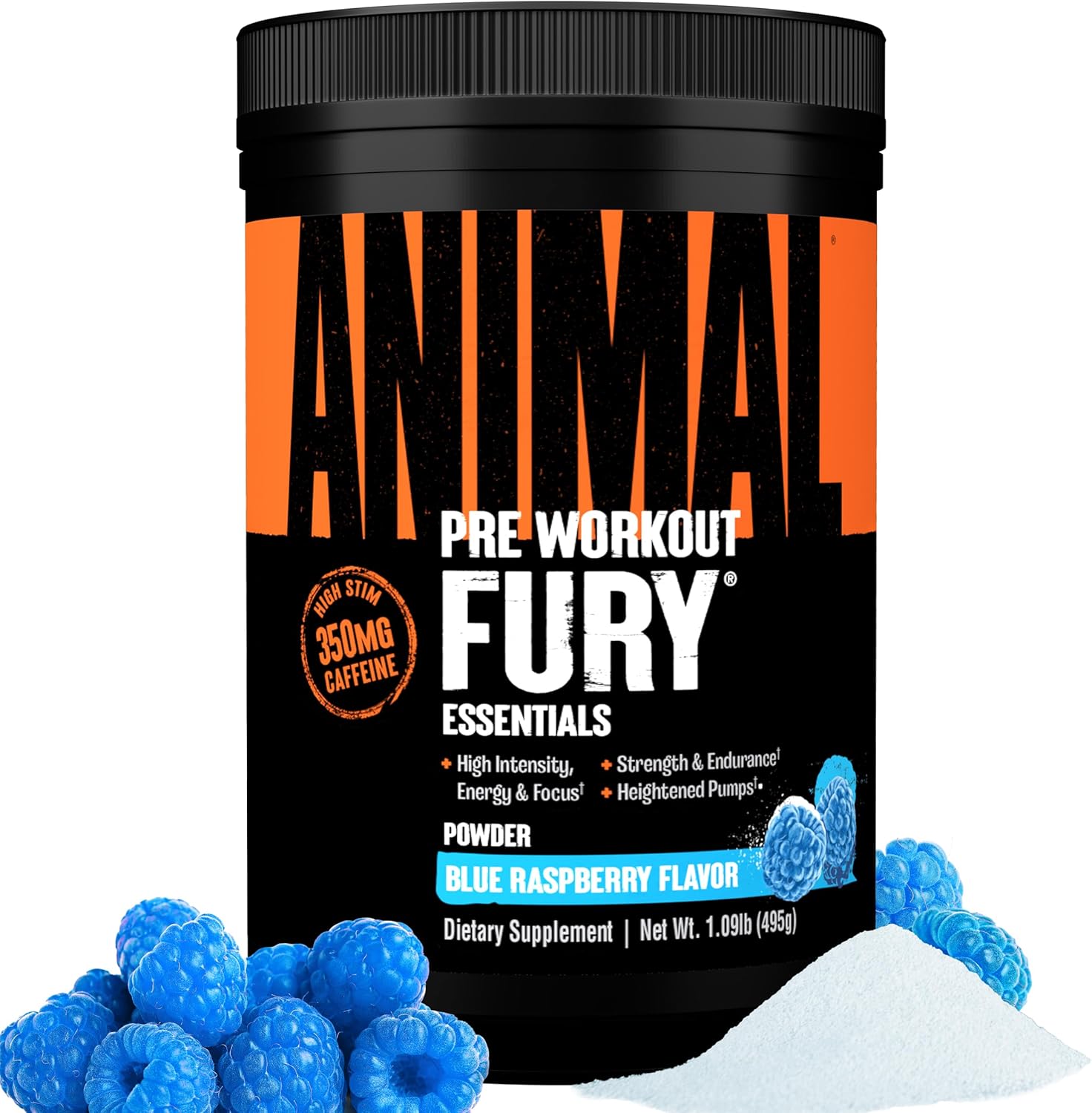 Animal Fury Pre Workout Powder | Energy, Focus, Strength, Endurance