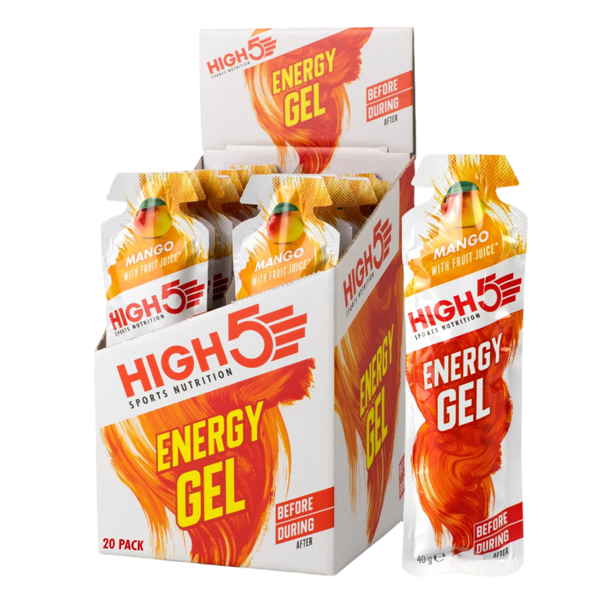 HIGH5 Energy Gel - 20x40g / Mango - Energy Gels