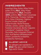 Reflex Nutrition Instant Whey Pro product label with ingredients and allergy advice